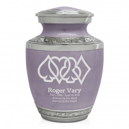 Card Suits Sharing Urn - Regal Purple