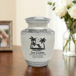 Tropical Beach Sharing Urn - Radiant White