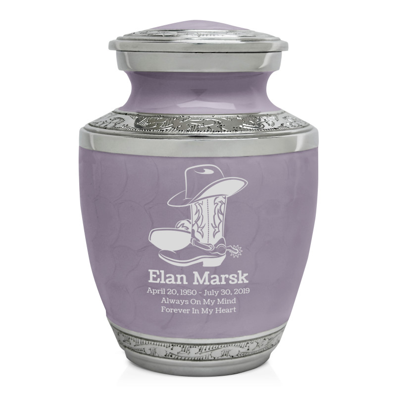 Cowboy Boots Sharing Urn - Regal Purple