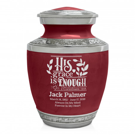 His Grace is Enough Sharing Urn - Rose Red