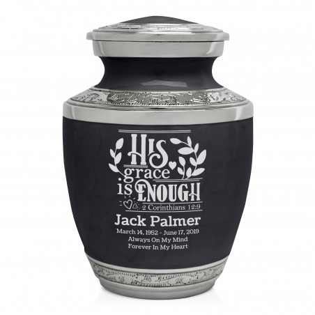 His Grace is Enough Sharing Urn - Ebony Black