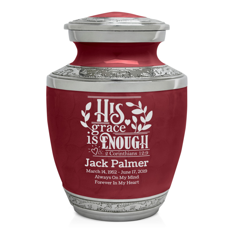 His Grace is Enough Sharing Urn - Regal Purple
