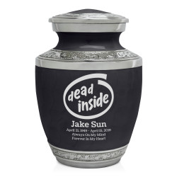 Dead Inside Sharing Urn - Ebony Black