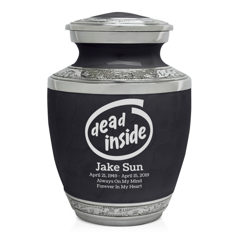 Dead Inside Sharing Urn - Ebony Black