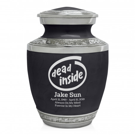 Dead Inside Sharing Urn - Ebony Black
