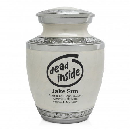 Dead Inside Sharing Urn - Radiant White