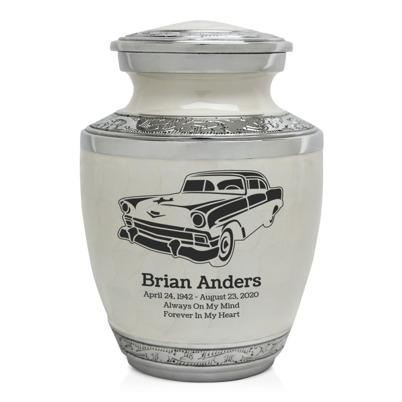 Classic Car II Sharing Urn - Radiant White