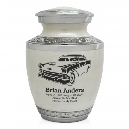 Classic Car II Sharing Urn - Radiant White