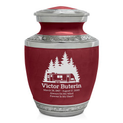 Fifth Wheel Camper Sharing Urn - Rose Red
