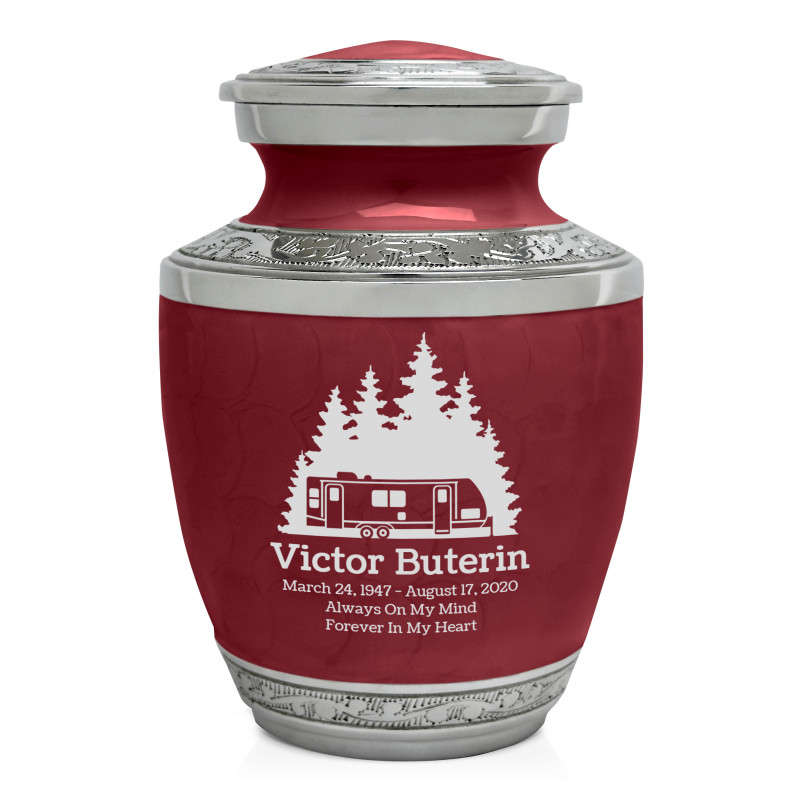 Fifth Wheel Camper Sharing Urn - Rose Red