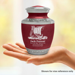 Viking Ship Sharing Urn - Rose Red