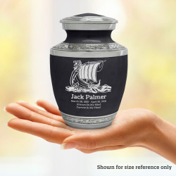 Viking Ship Sharing Urn - Ebony Black