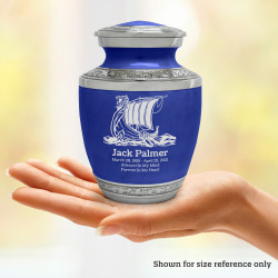 Viking Ship Sharing Urn - Royal Blue