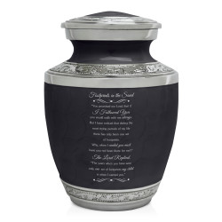 Footprints In The Sand Sharing Urn - Ebony Black