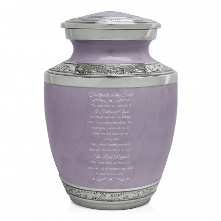 Footprints In The Sand Sharing Urn - Regal Purple