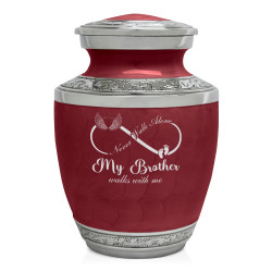 My Brother Walks With Me Sharing Urn - Rose Red