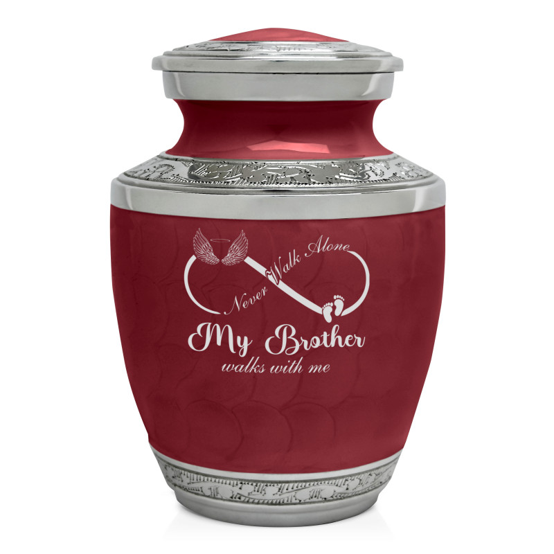 My Brother Walks With Me Sharing Urn - Rose Red