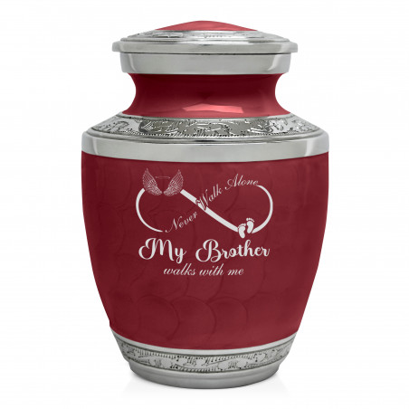 My Brother Walks With Me Sharing Urn - Rose Red