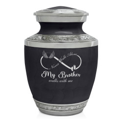 My Brother Walks With Me Sharing Urn - Ebony Black