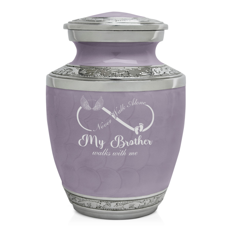 My Brother Walks With Me Sharing Urn - Regal Purple