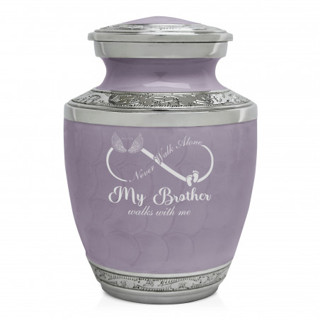 My Brother Walks With Me Sharing Urn - Regal Purple