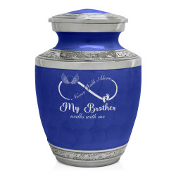 My Brother Walks With Me Sharing Urn - Royal Blue
