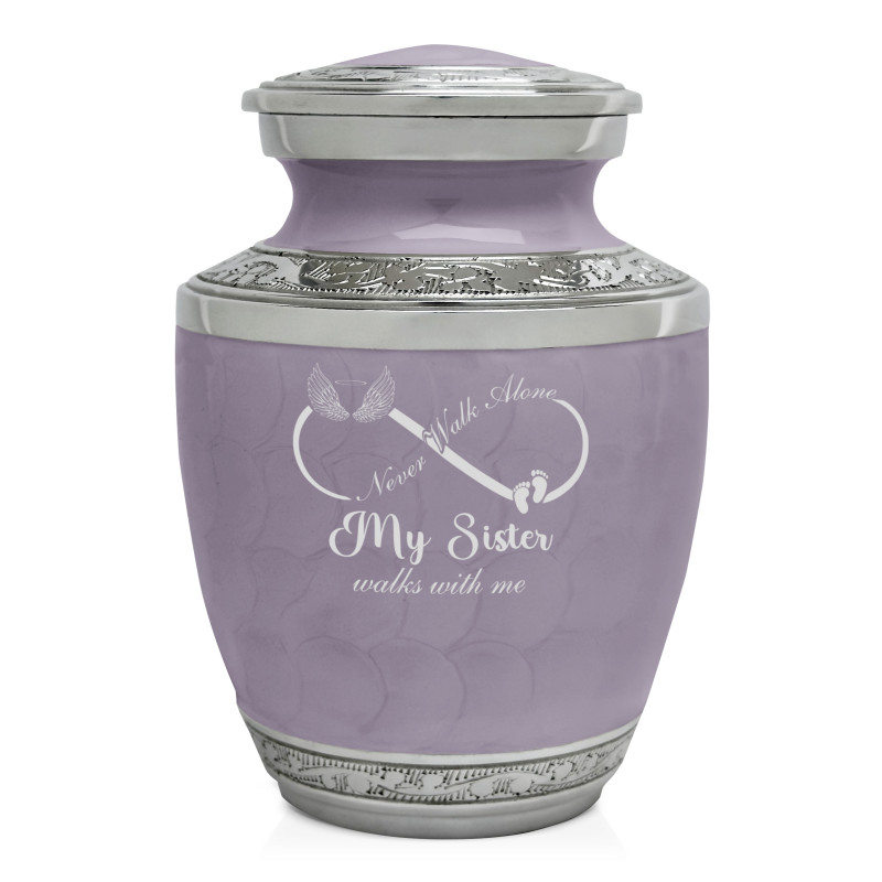 My Sister Walks With Me Sharing Urn - Regal Purple