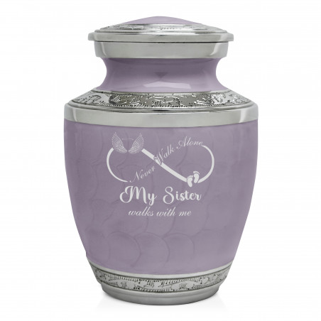 My Sister Walks With Me Sharing Urn - Regal Purple