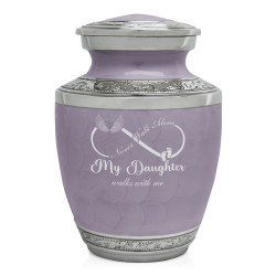 My Daughter Walks With Me Sharing Urn - Regal Purple