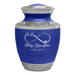 My Daughter Walks With Me Sharing Urn - Royal Blue
