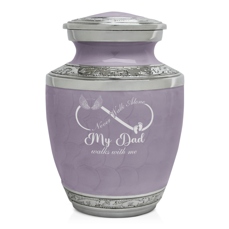 My Dad Walks With Me Sharing Urn - Regal Purple