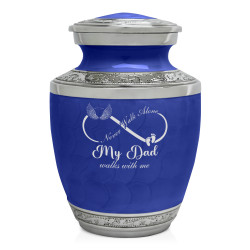 My Dad Walks With Me Sharing Urn - Royal Blue