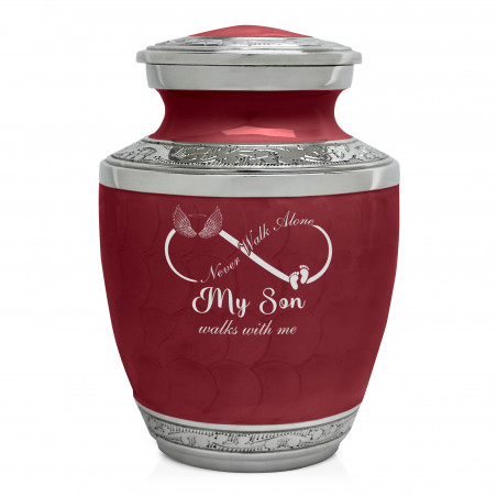 My Son Walks With Me Sharing Urn - Rose Red