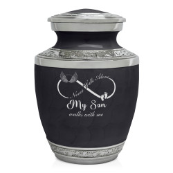 My Son Walks With Me Sharing Urn - Ebony Black