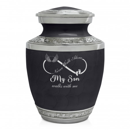 My Son Walks With Me Sharing Urn - Ebony Black