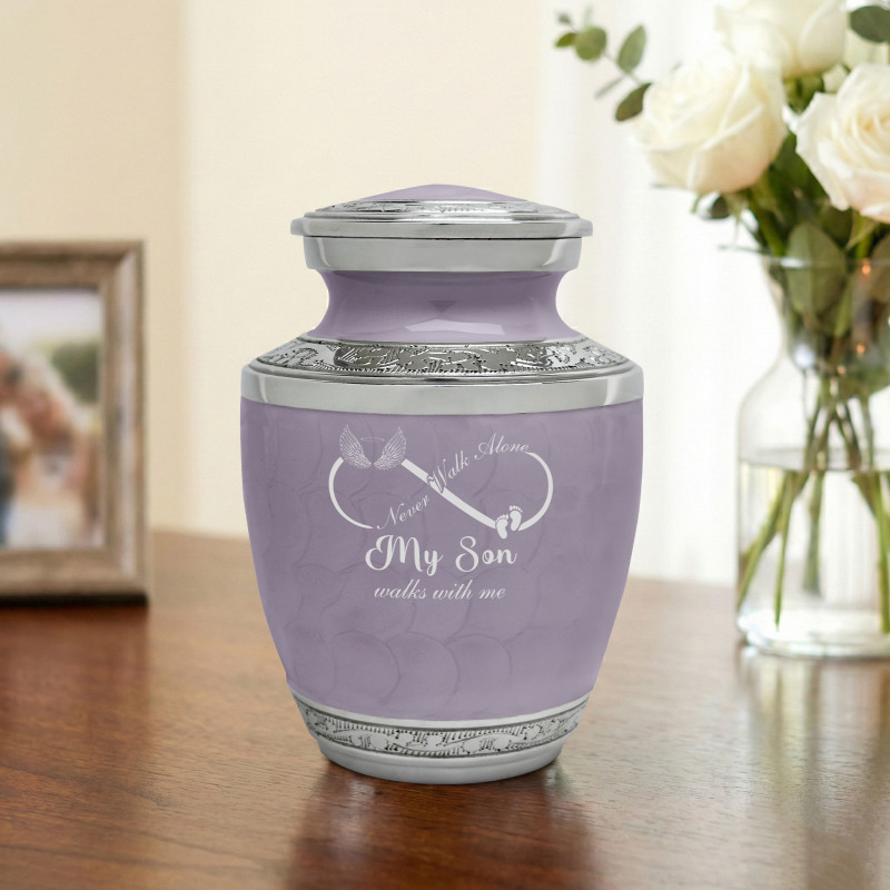My Son Walks With Me Sharing Urn - Regal Purple