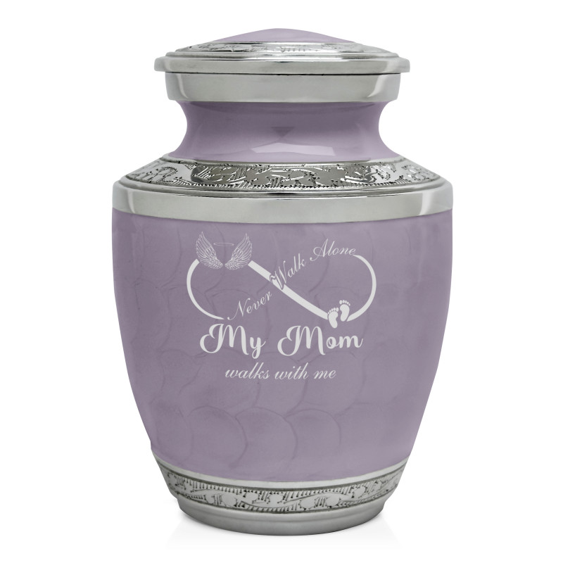 My Mom Walks With Me Sharing Urn - Regal Purple