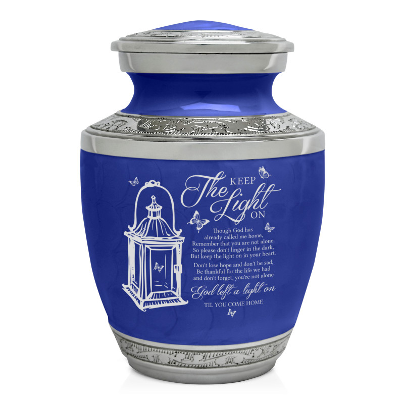 Keep the Light On Sharing Urn - Royal Blue