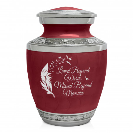 Loved Beyond Words Sharing Urn - Rose Red