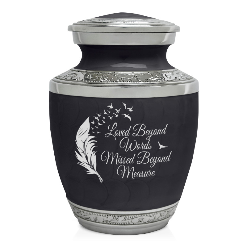 Loved Beyond Words Sharing Urn - Ebony Black