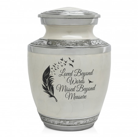 Loved Beyond Words Sharing Urn - Radiant White