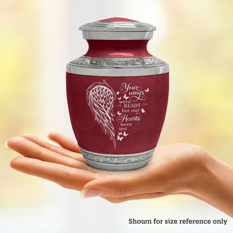Your Wings Were Ready Sharing Urn - Rose Red