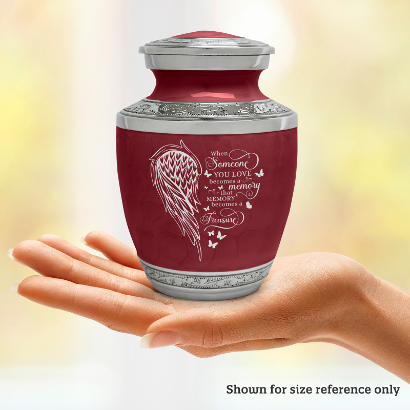 Memory Becomes a Treasure Sharing Urn - Rose Red