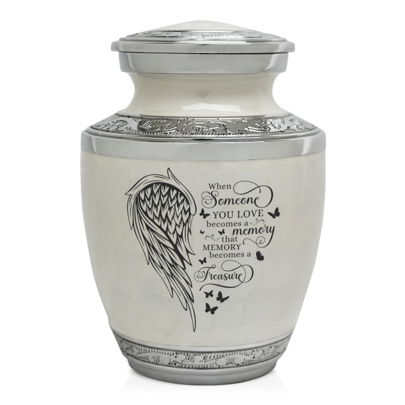 Memory Becomes a Treasure Sharing Urn - Radiant White
