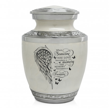 Memory Becomes a Treasure Sharing Urn - Radiant White