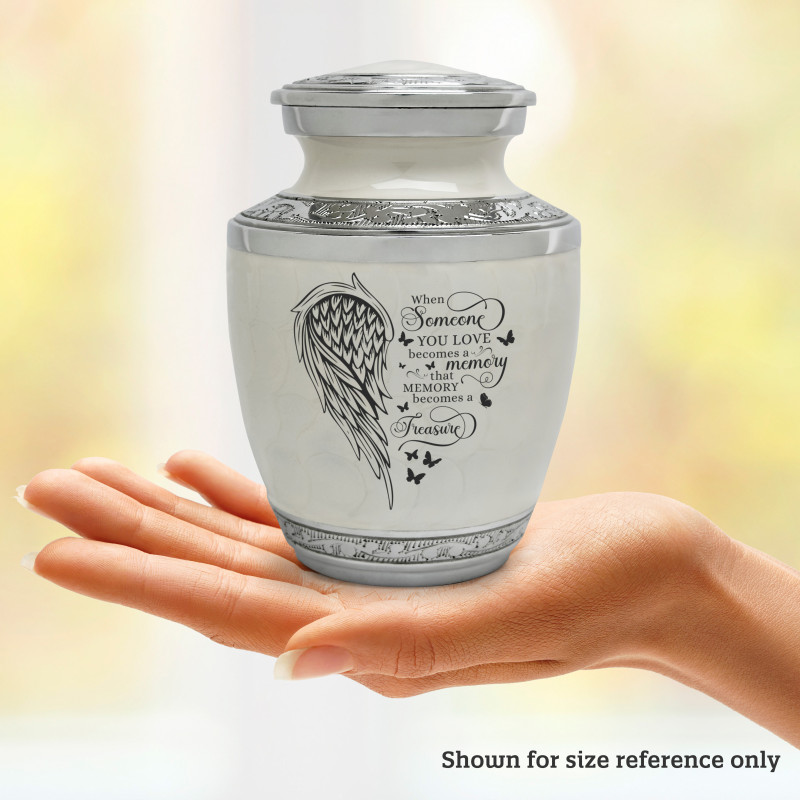 Memory Becomes a Treasure Sharing Urn - Radiant White
