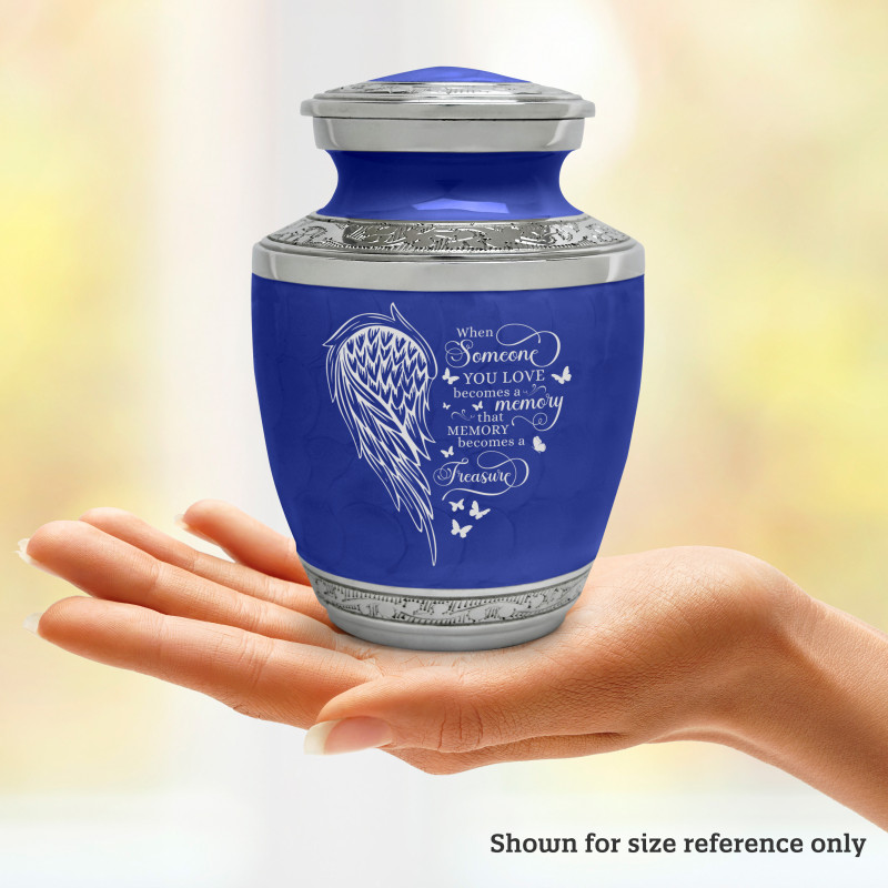 Memory Becomes a Treasure Sharing Urn - Royal Blue