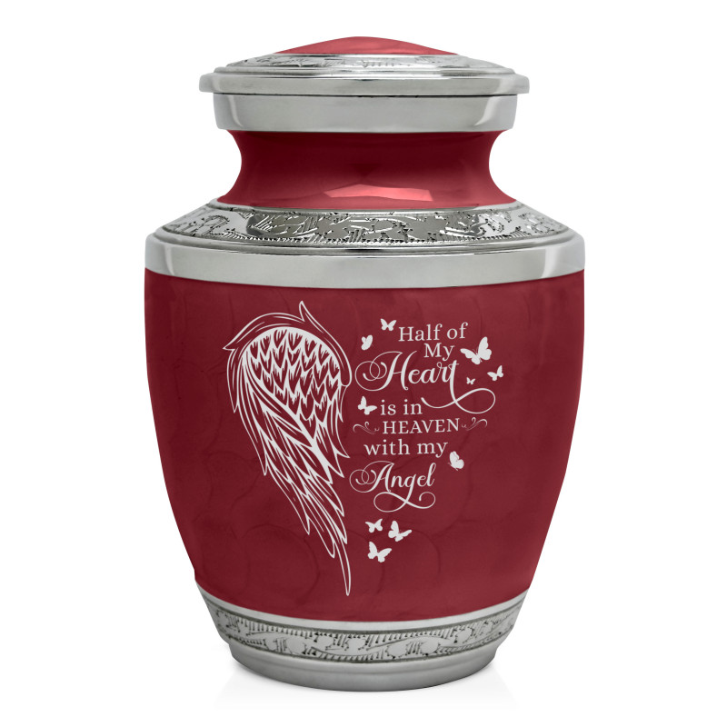 Heart Is In Heaven Sharing Urn - Rose Red