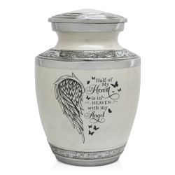 Heart Is In Heaven Sharing Urn - Radiant White