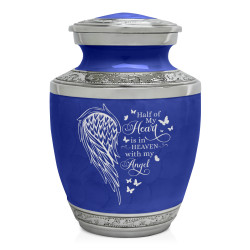 Heart Is In Heaven Sharing Urn - Royal Blue